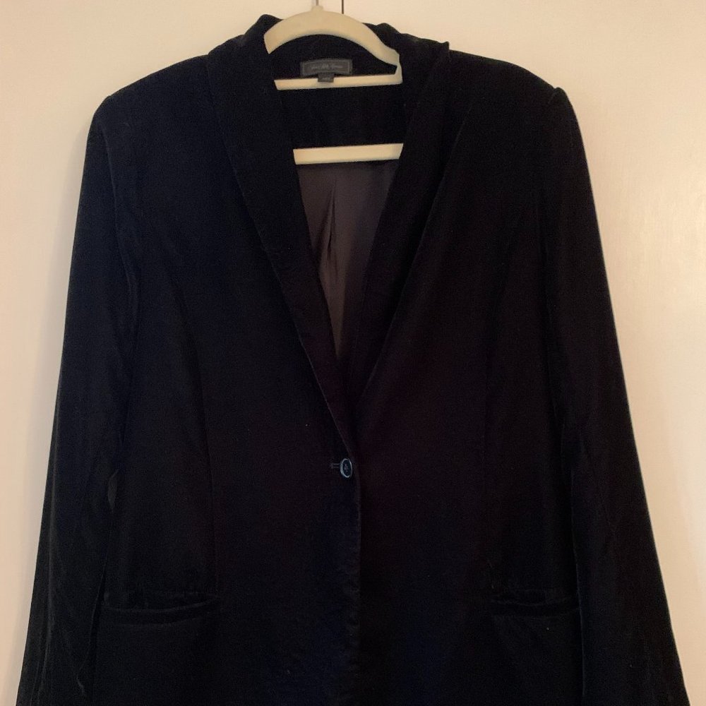 Saks Fifth Avenue Black Velvet Blazer SZ L